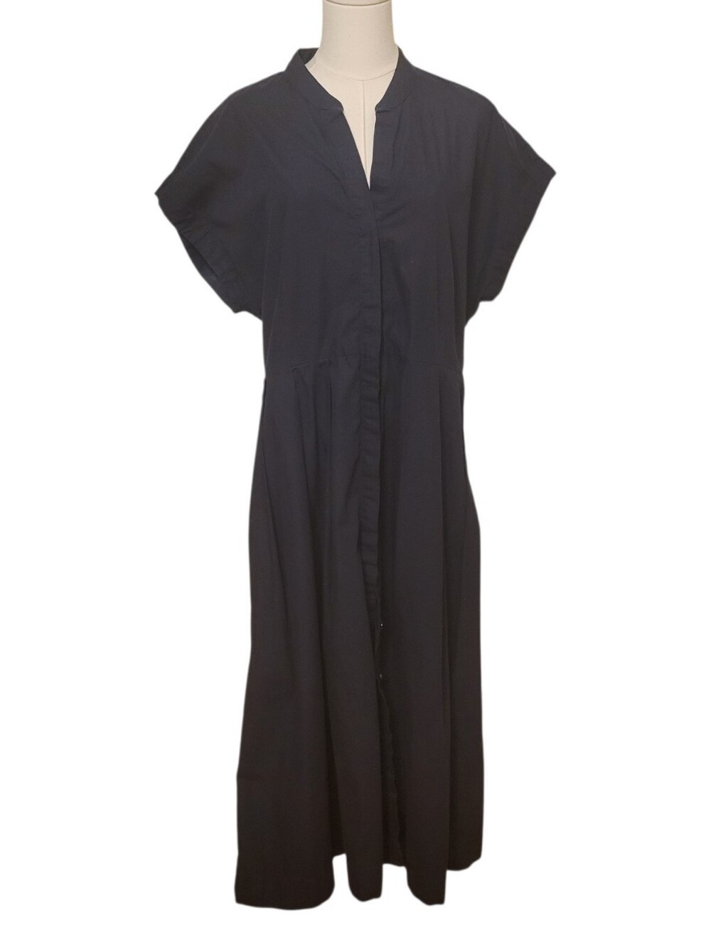 Banana Republic Deep Blue Shirt Cotton Maxi Dress Size XL